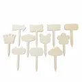 Set of 11 wooden plant labels, garden markers detail shot, size 6x10cm, thickness 0.3cm. - Creative DIY Series