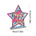 Independence day wooden star table decoration, multi-layer layered design, festive party decor. - MGUODI-H