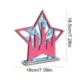 Independence Day wooden star ornament with Statue of Liberty silhouette desktop decoration - MGUODI-E