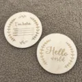 Wooden baby milestone cards newborn photo props baby growth record wooden cards set - Double-Sided Engraved / A01