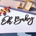 Oh Bambino Lettera in Legno Insegna Decorazione Parete Festa Accessori Foto Camera - Nero