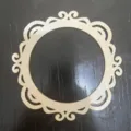 Ξύλινη ημιτελής κούφια κορνίζα DIY ζωγραφική οθόνη Χριστουγεννιάτικο κρεμαστό μενταγιόν - Στυλ Β / 1 Τεμάχιο