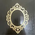 Ξύλινο vintage κούφιο κορνίζα φωτογραφιών DIY ζωγραφική διακόσμηση Χριστουγέννων SKU - Στυλ Γ / 1 Τεμάχιο