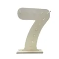 Wooden number 7 donut stand party display peg board wedding anniversary table decoration - Without Wooden Stick / Number 7