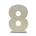 Wooden number 8 donut stand with base for wedding birthday party dessert display decoration. - Without Wooden Stick / Number 8