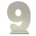 Wooden number 9 donut wall stand for wedding birthday party dessert display decoration. - Without Wooden Stick / Number 9