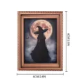 Halloween cornice foto retro calamita per frigo strega luna decorazione festa 8x6cm - MZCT119
