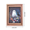 Cornice per foto gatto nero fantasma di Halloween vintage adesivo magnetico per feste - MZCT120
