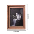 Halloween retro fantasma lettura cornice foto magnete frigo, decorazione divertente 8x6cm - MZCT123