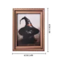 Cornice per foto strega gatto nero vintage magnete da frigorifero festa di Halloween decoro - MZCT130