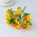 Artificial Daisy Flower Bouquet 28 Heads Fake Chrysanthemum Silk Floral Home Decor - Orange
