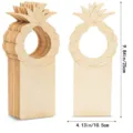 Unfinished wooden blank door hanger sign detail view, perfect for DIY home and hotel decor. - Style 3 (Pineapple)