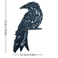 Wooden raven door corner decoration 2D hollow bird sculpture rustic home wall art decor - Raven (Left) / Thickness 0.5cm