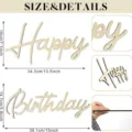 Letras de madera Happy Birthday decoración de pared fiesta detalles de tamaño foto - Estilo 4