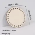 Laser cut wooden circle base with holes for crochet basket DIY craft projects 10cm - 10CM Round / 2.6mm Thickness