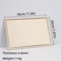 Laser cut wooden base for crochet basket, 30x20cm rectangular DIY wooden bottom board. - 30x20cm Rectangle / 3.8mm Thickness