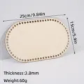 Wooden basket base with holes, oval laser cut wood crochet bottom for DIY weaving craft. - 25x15cm Oval / 3.8mm Thickness