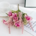 Artificial flower bouquet simulation floral arrangement home decor photography props. - Purple