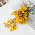 Yellow artificial silk gypsophila flowers bouquet for wedding home decoration and window display. - Wax Yellow