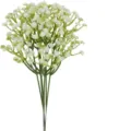 Kunstmatige gipskruid neembloem boeket, groene stengel witte plastic bloemstuk variant SKU - Wit Gipskruid