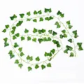 Artificial Green Ivy Vine Fake Plant Leaves Garland for Indoor Home Wall Decoration - Ivy