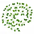 Artificial green plant vine for home wall and ceiling hanging decoration, fake ivy leaves. - Scindapsus Leaf