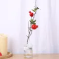 Ramo di melograno rosso artificiale realistico per la decorazione di vasi moderni - 50cm / Rosso