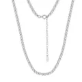 925 Sterlingsilber handgefertigte facettierte Perlenkette in Silber mit Verlängerungskette - Handgefertigter Facettierter Perlenketten Stil / 14K-Gold