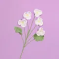 Detailed view of handmade crochet purple pansy flower branch for home decoration gift - Purple
