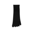 Schwarze Zehensocken für Damen Verdickte Frotteesohle Wadenlänge Trennsocken aus Baumwolle. - Einheitsgröße / Schwarz