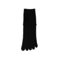 Schwarze Fünf-Zehen-Mittelsocken, einfarbig, warme, atmungsaktive Socken für den Winter - JK75 (Einheitsgröße 39-45) / JK75 Schwarz