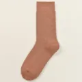Damen einfarbige dicke Frotteesocken, bequeme warme Wintersocken aus weichem Baumwollstrick - 34-40 / Khaki