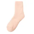 Gezellige winter dames sokken dik gebreid roze thermische halverwege kuit crew sokken - T95 (Eén maat 36-40) / Lichtroze