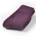 Dicke Winter Wollsocken für Damen, warme Plüsch Mid-Tube Strick Socken Thermo Hosen. - I02 (Einheitsgröße 34-39) / Lila