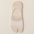 Beige Damen Zehensocken unsichtbare Sommersocken, atmungsaktive Baumwolle Tabi Bootssocken. - Einheitsgröße (34-39) / Hautfarben