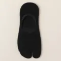 Damen schwarze Zehensocken, atmungsaktive Sommer Mesh flache unsichtbare Bootsocken. - Einheitsgröße (34-39) / Schwarz