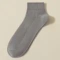 Chaussettes courtes grises pour hommes en coton, chaussettes côtelées respirantes pour été - M87 (Taille unique 39-46) / M87-Y-0 gris