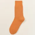 Solid color mid-tube thickened terry cotton socks for women, cozy winter daily wear. - 34-40 / Lemon Yellow