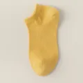 Damen Mesh Kurzsocken, atmungsaktive Baumwoll Sneaker Socken in leuchtendem Gelbton neu. - Einheitsgröße 34-40 / Milchiges Gelb