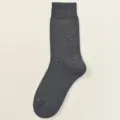 Dark gray mid-calf socks for women, thick solid color knitted cotton winter socks. - 34-40 / Dark Gray