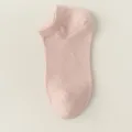 Pink breathable mesh low cut short socks for women, spring and summer comfortable daily wear. - One Size 34-40 / Light Pink