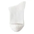 Klassische weiße Baumwollsocken im Mittelschnitt mit bequemem Rippbund und feinem Design. - C28 (Einheitsgröße 34-40) / Weiß