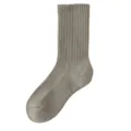 Women thick warm wool winter socks, cozy ribbed thermal design, soft and versatile daily wear. - T74 One Size (34-40) / Medium Grey
