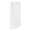 Comfortable solid white five toe socks for women, breathable cotton split toe crew socks. - JL98 (One Size 34-40) / JL98-Y-0 White
