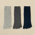 Dreierpack einfarbige Zehensocken in Wadenlänge in Hellgrau, Dunkelgrau und Marineblau. - JK75 (Einheitsgröße 39-45) / JK75 Hellgrau + Dunkelgrau + Marineblau