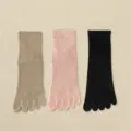 Verdikte badstof tenensokken dames winter thermisch gescheiden tenen middelhoge sokken - Eén maat / Kameel & Roze & Zwart