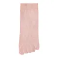 Pink five toe socks for women solid color combed cotton mid tube breathable casual wear. - JL98 (One Size 34-40) / JL98-Y-0 Pink