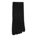 Black five-toe socks for women, solid color combed cotton anti-slip mid-calf toe socks. - JL98 (One Size 34-40) / JL98-Y-0 Black