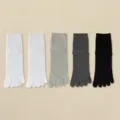 Bequeme Zehensocken aus Baumwolle in klassischen Farben, atmungsaktiv für den Alltag. - JK75 (Einheitsgröße 39-45) / JK75 2 Paar Weiß + Hellgrau + Dunkelgrau + Schwarz