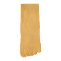 Comfortable Solid Color Five Finger Socks Mustard Yellow Mid Tube Cotton Toe Socks Variant - JL98 (One Size 34-40) / JL98-Y-0 Yellow